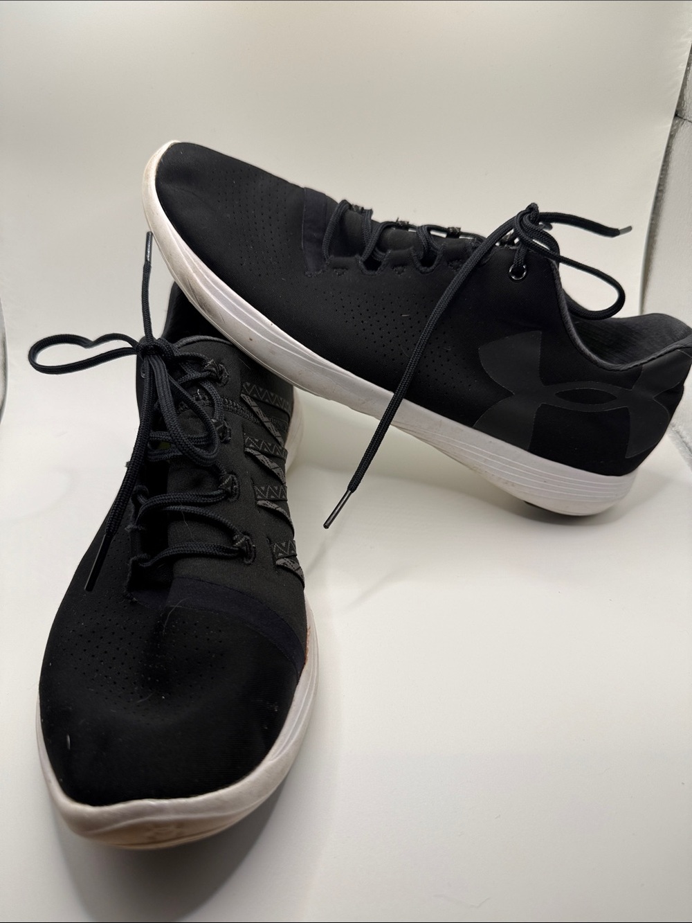 Under Armour Women’s Black Sneakers with White Soles